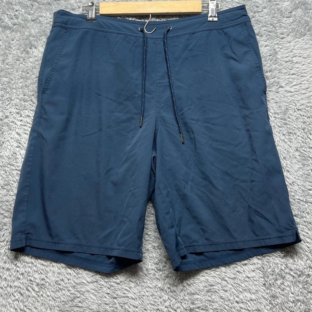 Fair Harbor The One Hybrid Shorts Mens Large Blue Lined Classic Casual Beach